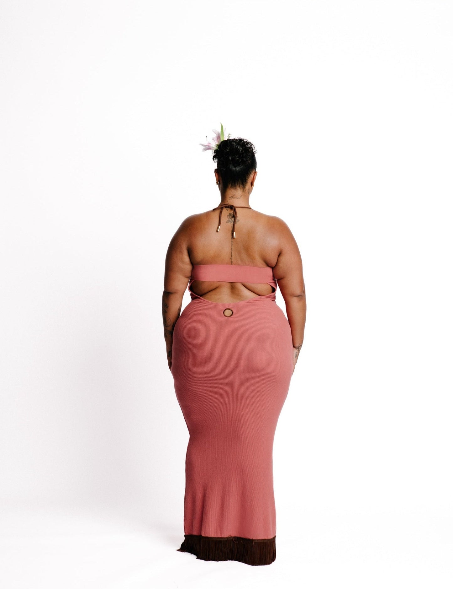 The Azalea dress in Pink & Brown | Pre-Order